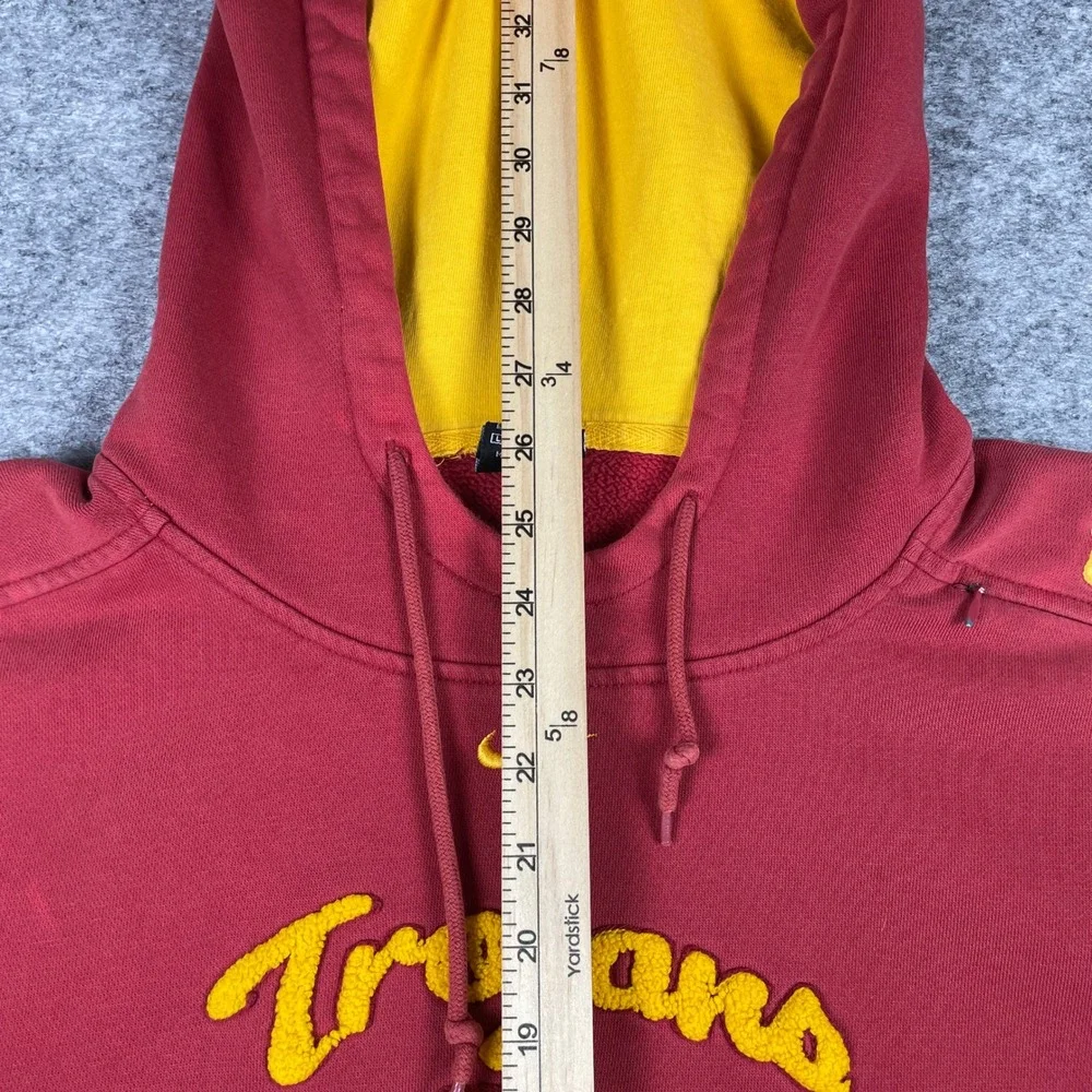 Vintage USC Trojans Hoodie Mens Large Red Nike Team Pullover Fleece Sweater